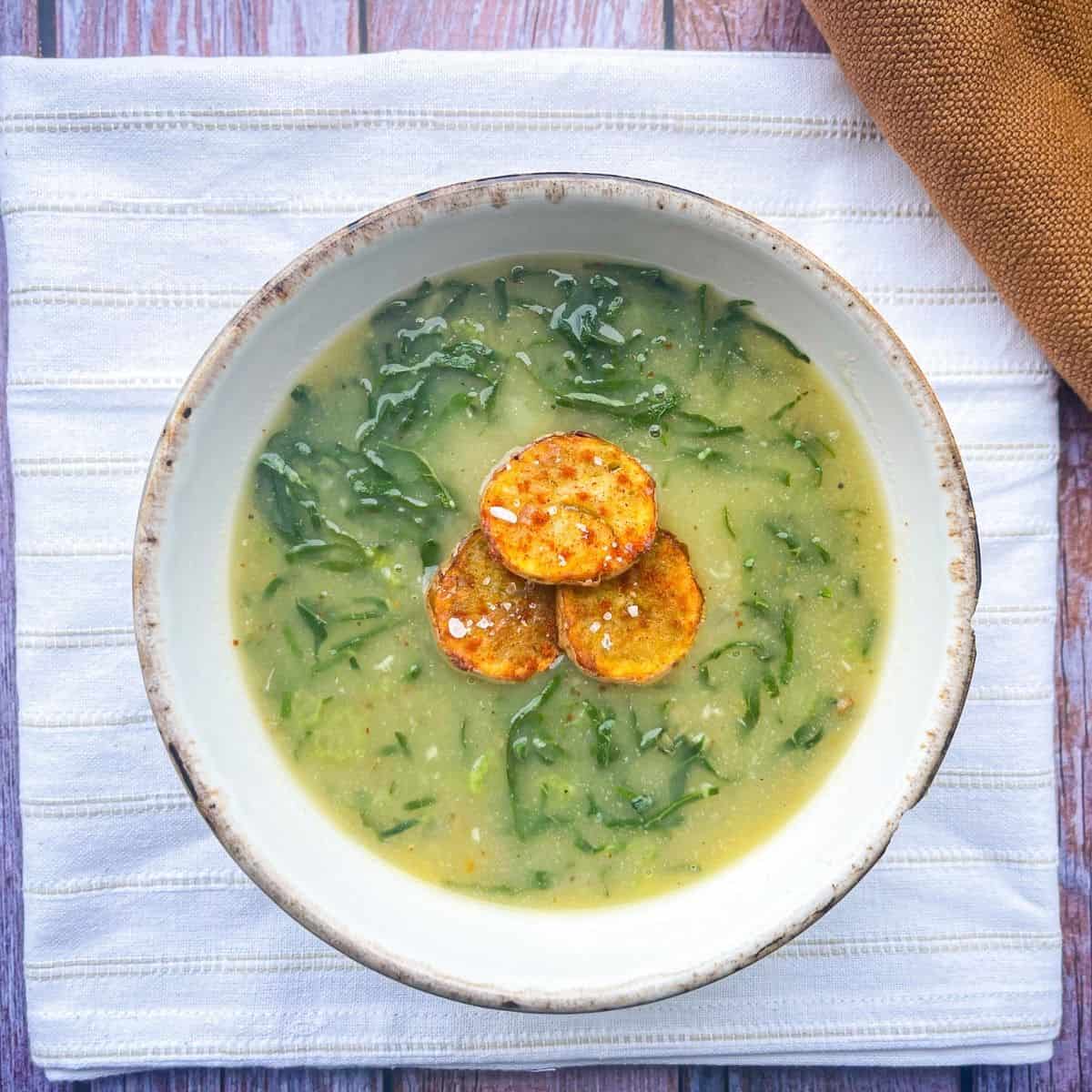 Vegetarian Caldo Verde (Portuguese Kale and Potato Soup)